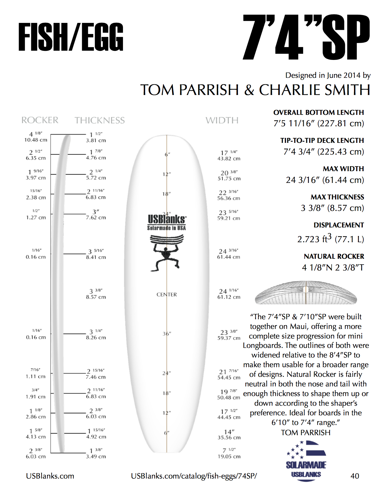 USBlanks 7'4" - SP