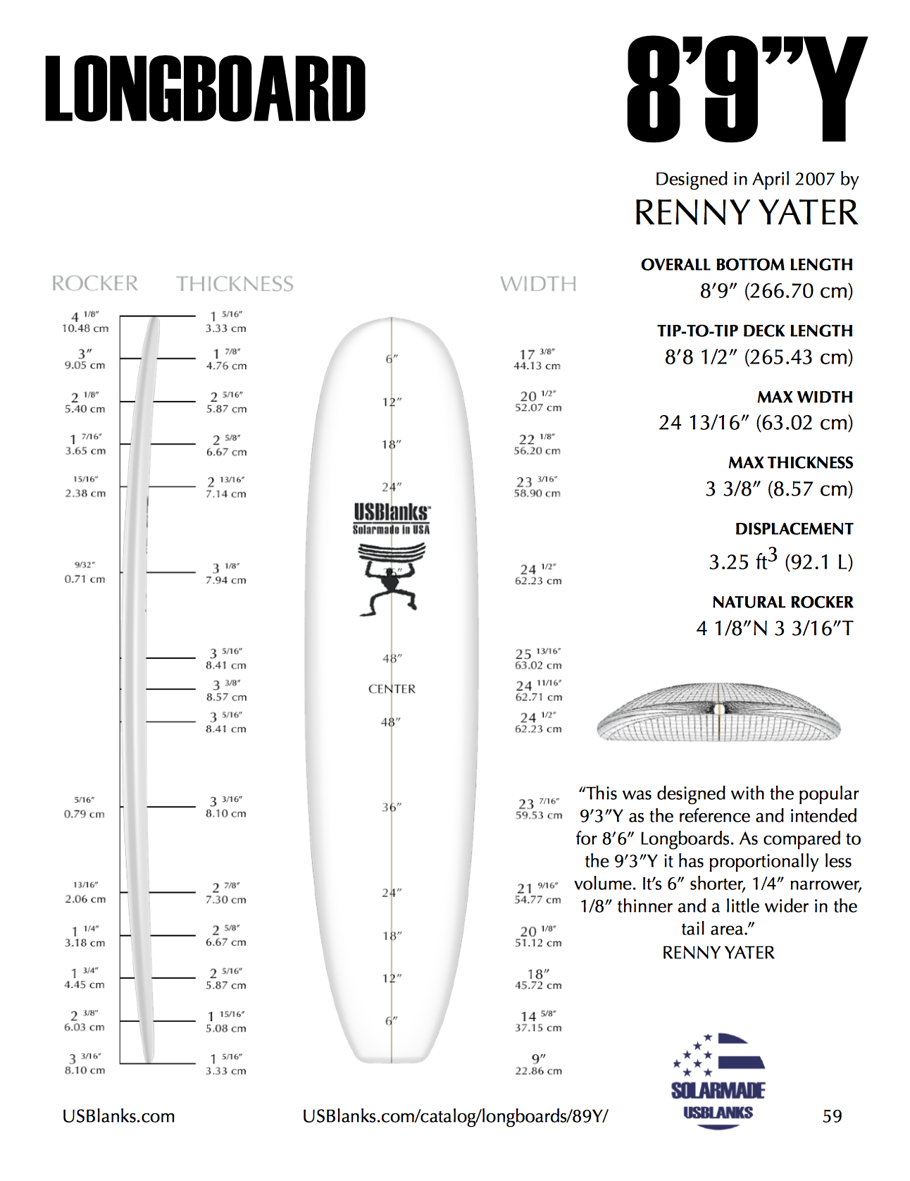 USBlanks 8'9" - Y